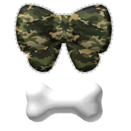 ୨୧ ꒰ camo kawaii bone clip ꒱