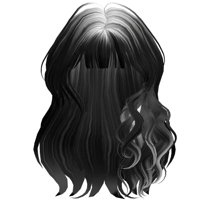 Cute Waves w/ Bangs in Black&White