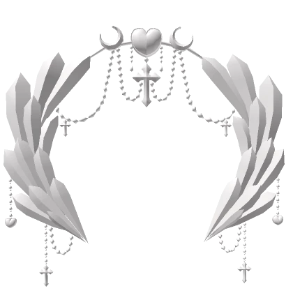 Celestial White Angelic Cross Crown