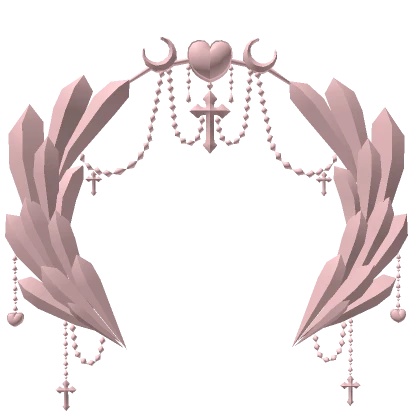 Celestial Pink Angelic Cross Crown