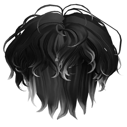 Curly Anime Hair in Black&White