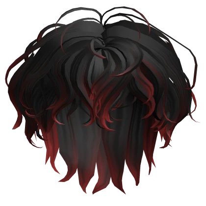 Curly Anime Hair in Red&Black