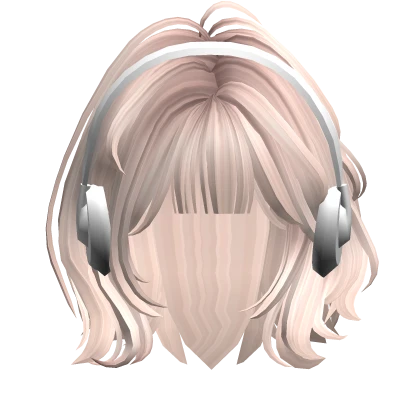 Layered Grunge Bob w/ Y2K Headphones(Platinum)