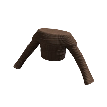 Grunge Off Shoulder Sweater Topaz Brown