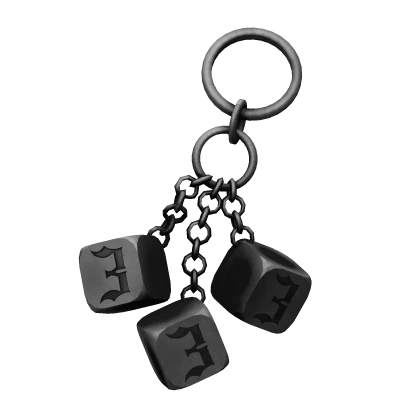 333 METAL DICE KEYCHAIN 