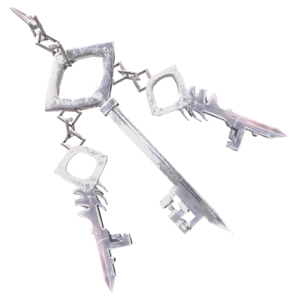 white gold medieval vamp skeleton keys