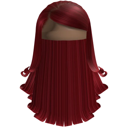 Red Heart Swoop with Flipped Ends