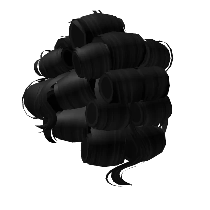 Huge Curlers  Hairstyle in Black (Black)