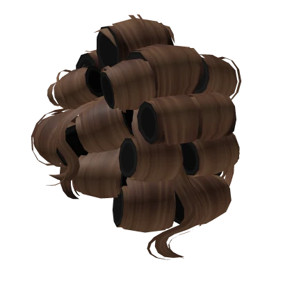 Huge Curlers  Hairstyle in Brown (Black)