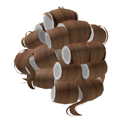 Huge Curlers  Hairstyle in Light Brown (White)