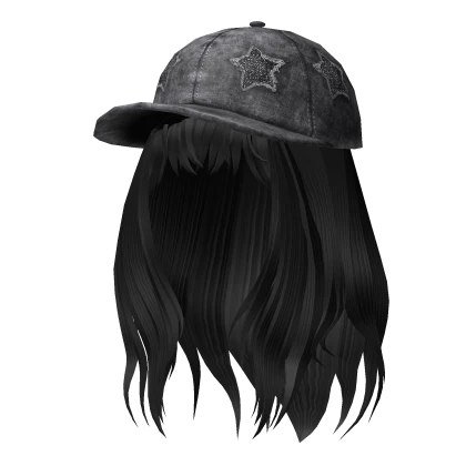 Y2K Starstruck Cap in Black