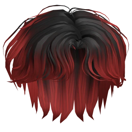 Parted Stylish Hair in Red&Black