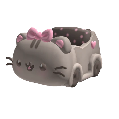 ♡ Vroom Pink Kawaii Car Kitty With Bows 