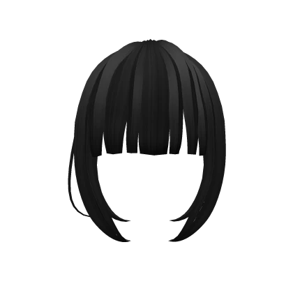 Cute Hime Style Bangs - Black
