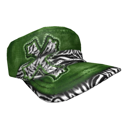 green zebra scene cross cap