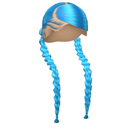 Braided Pigtails in Blue