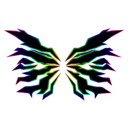 Fragment Wings Cartoony Rainbow