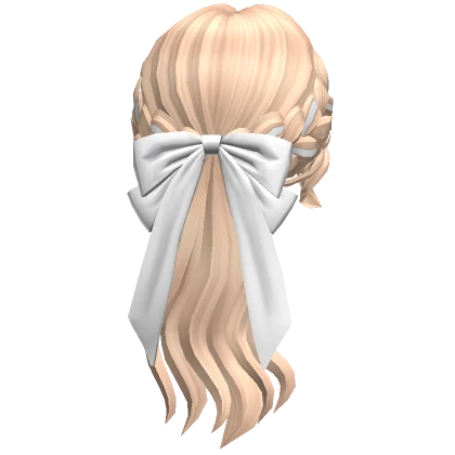 Low Braided Bow Ponytail (Blonde)