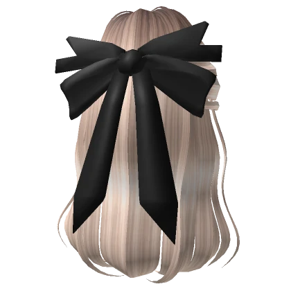 Pretty Blonde Hair with black bow