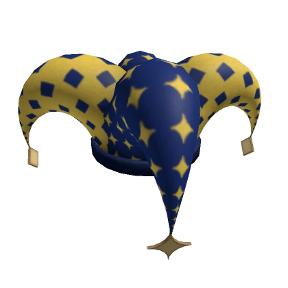 Blue Yellow Jester Hat