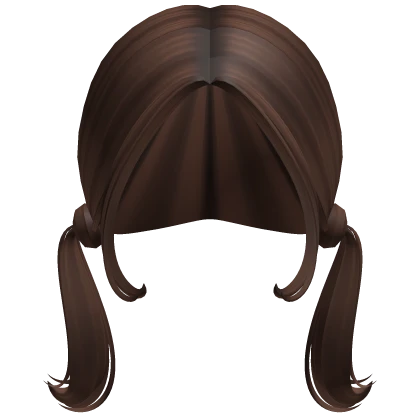 Mini Preppy Low Pigtails in Brown