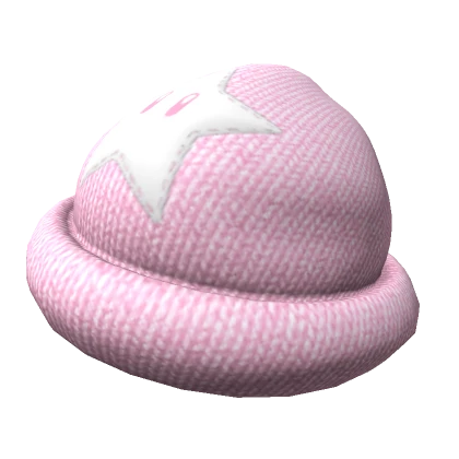 Pink Y2K Star Beanie