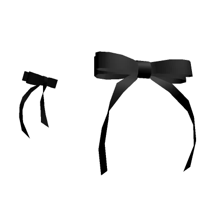  ♡ black double bows