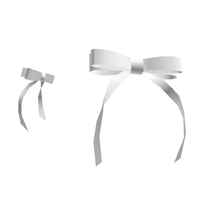  ♡ white double bows