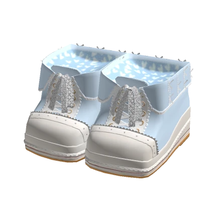 🍀Cute Lace Sneaker Shoes (Blue)