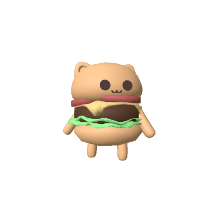 Cute Mini Burger Cat