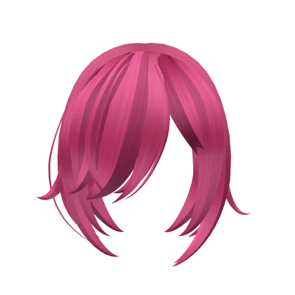Goth Messy Anime Bangs - Hot Pink