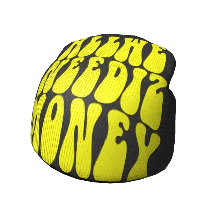 All We Need Is Money Yellow & Black Beanie