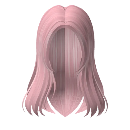 Cute pink messy wavy hair