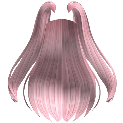 Long Hair Extensions w/ Pigtails in Pink