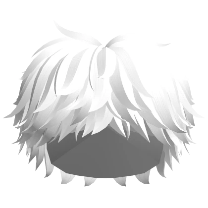 Messy Anime Boy Hair (White)