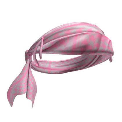 Pink Houndstooth Headscarf [for locs]