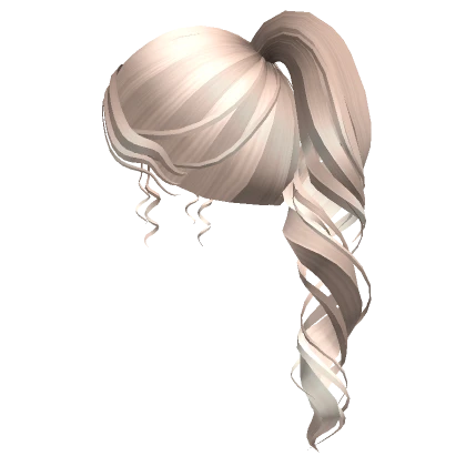 Curly Platinum Blonde Ponytail