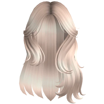 Long Wavy Platinum Blonde Hair