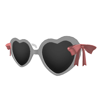 White and Pink Cute Coquett Heart Sunglasses