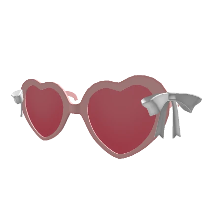 Pink and White Cute Coquett Heart Sunglasses