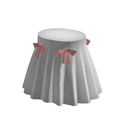 White and Pink Coquett Girl Skirt