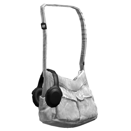 Side Bag With Headphones White