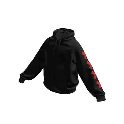 Black & Red Stitches Cozy Hoodie
