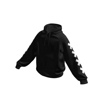 Black & White Stitches Cozy Hoodie