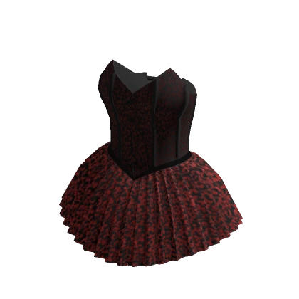 Red and Black Corset Dress