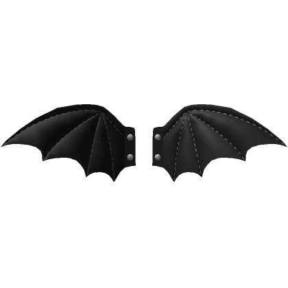 Black Chibi Sewn Bat Wings