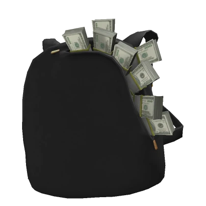 (1.0) Off Shoulder Black Money Backpack