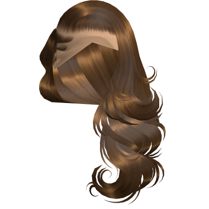 Glamorous Side Swept Hair in Golden Brown