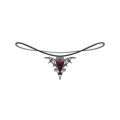 Red Ruby Bat Necklace (1.0)