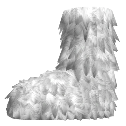Cozy White Fur Boots – Anna Sofia
